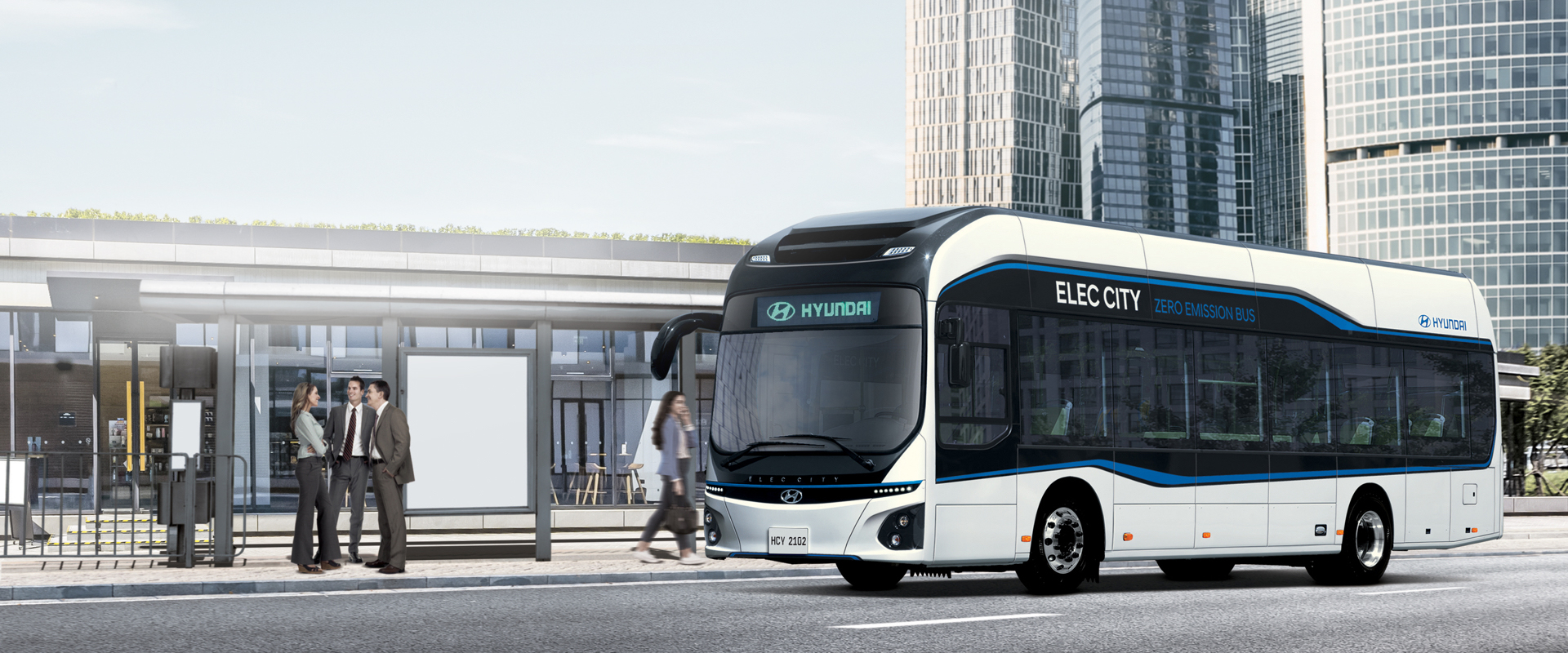 Hydrogen electric bus shuttle bus service