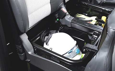 Storage under front passenger seat