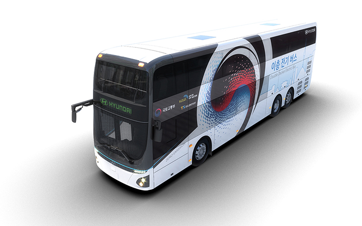 Hyundai Motor Introduces Electric Double-Decker Bus