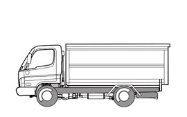 شاحنة بذراع رفع الحاويات  (للقمامة أو المواد السائبة) 